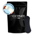 Neusstrips tegen snurken van The Sticky Mate, verpakking met 30 matzwarte neuspleisters.