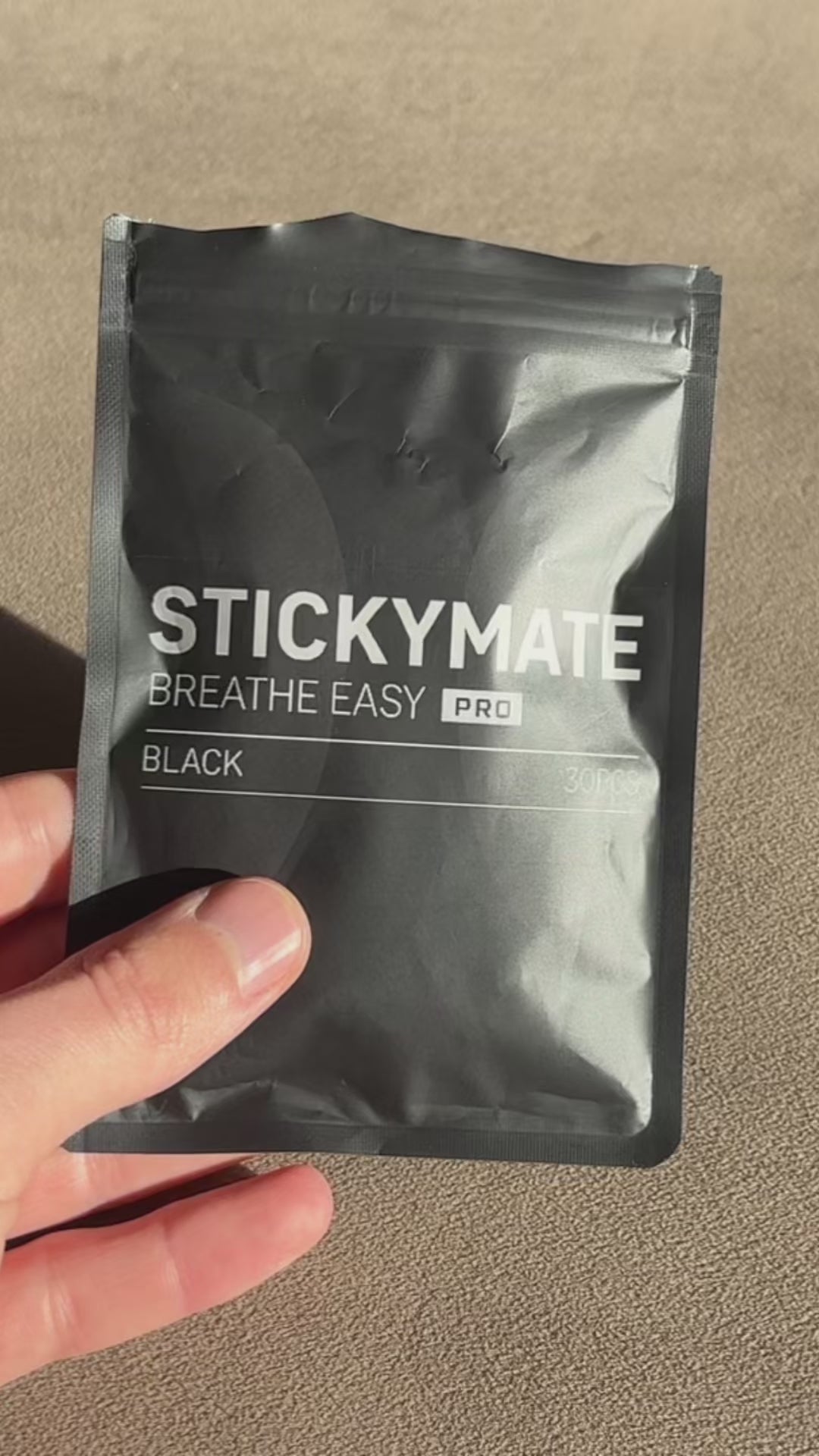 The Sticky Mate nasal strips and mouth tape bundle shown to optimize nasal breathing and improve deep sleep quality.