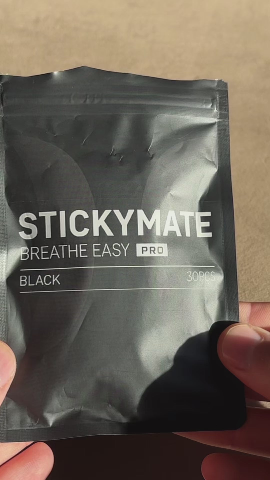 The Sticky Mate® Nasal Strips - Black - 30 Pieces